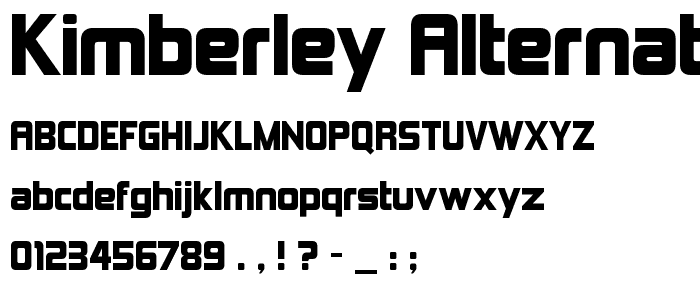 Kimberley Alternate font